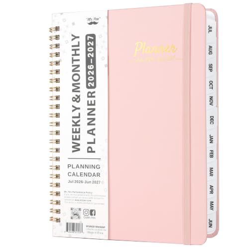 Mr. Pen Blush 2026-2027 A5 Planner, July 2026 - June 2027, Weekly & Monthly Organizer