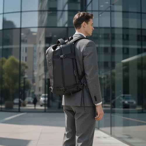 Travel Backpack for Men and Women, Flight-Approved Carry-On Backpack with Laptop Compartment; Large-Capacity Personal Item for Business, Work, School, or Weekend Trips (Black).