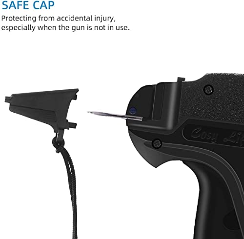 Cosy Life Tagging Gun Kit with 2000 Black Fasteners, 200 Tags & 6 Needles – Clothing Price Tag Attach Kit