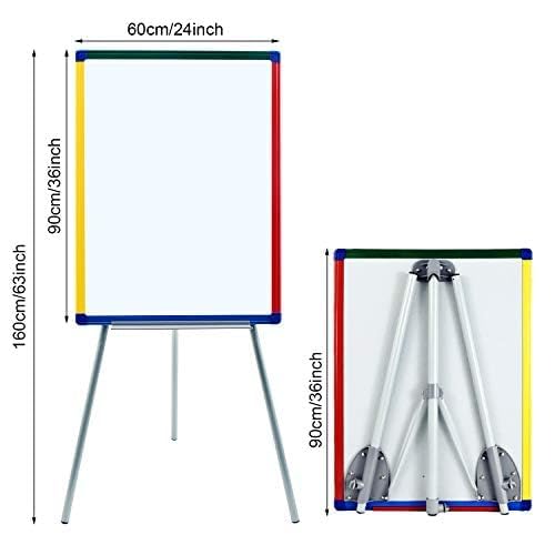 Magnetic Easel for Kids - Height Adjustable 36-63" Dry-Erase Board and Whiteboard - Perfect for Kids Art Activities 36x24 inch White Board Flipchart Board