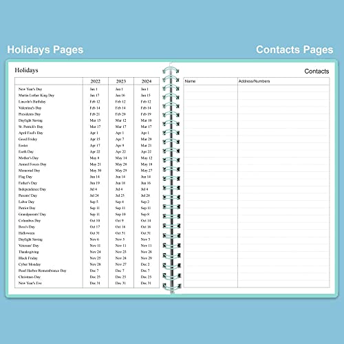 Nokingo Teal A5 Check Register Book 5.8 x 8.25, 112 Checks + 4 Notes pages, undated - Money Ledger with Twin-Wire Binding