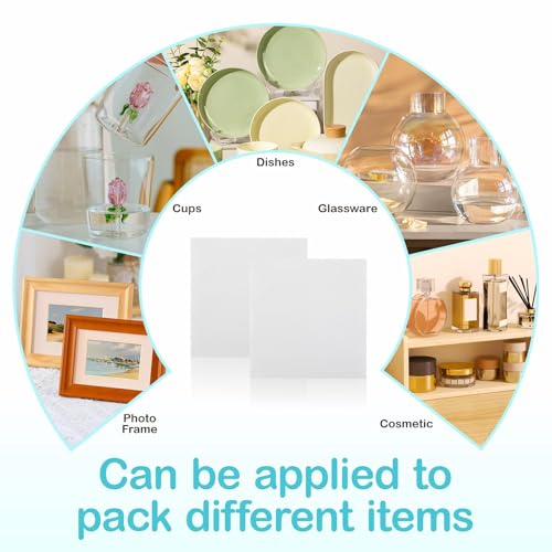 320 pcs Moving Packaging Supplies, 260 Cushioning Foam Pouches and Sheets, 4 Sizes (16x12", 12x12", 12x7.8", 7.8x7.8") with 60 Fragile Stickers, Cushion Foam Pouch for Moving, Packaging, Storage.