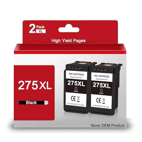 PG-275 Black Ink Cartridge Combo Pack Replacement for Canon 275 275 XL PG-275 275XL High Yield Black Ink for PIXMA TS3520 TS3522 TS3500 TR4700 TR4720 TR4722 Printer (2 Pack)