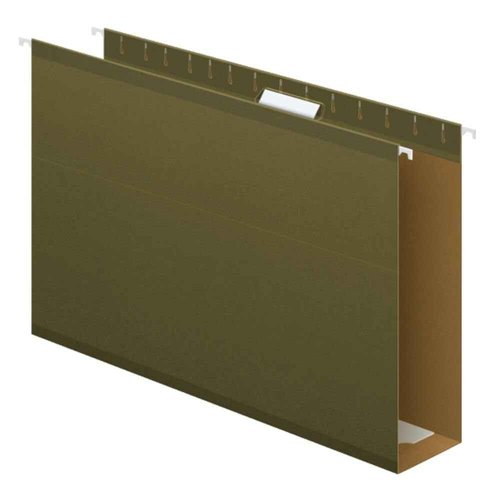 Pendaflex Extra Capacity Reinforced Hanging File Folders, 3", Legal Size, Standard Green, 1/5 Cut, 25 per Box (04153x3)