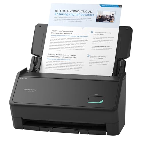 NEW ScanSnap iX2400 High-Speed Color Document Scanner with One-Touch Button, Black