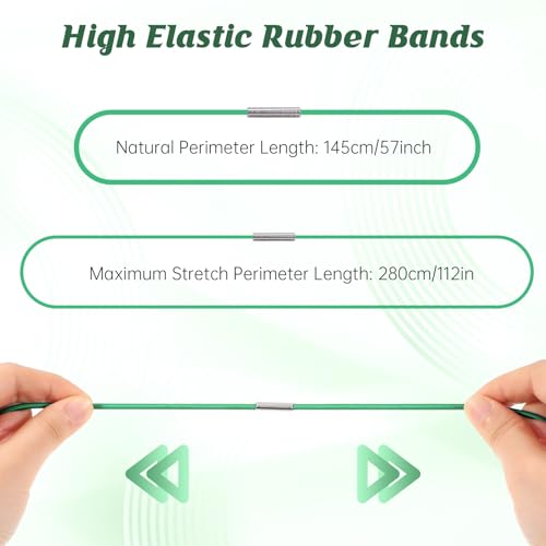 Heavy-Duty 5 Pack Trash Can Rubber Bands for 55-96 Gallon Bins, Elastic Bag Holders (Multicolor)