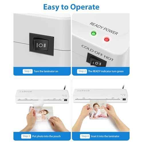 Laminator Machine, Sweleke A3 Laminating Machine with 5 Laminating Sheets, 11x 17 Thermal Lamination Machine for Home, 13 Inch Laminator Machine Hot and Cold for School Office Use