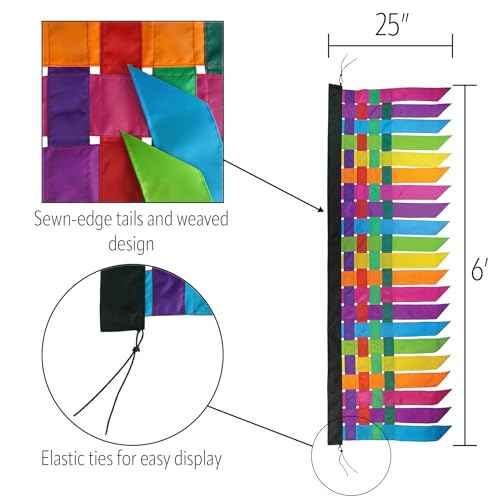 In the Breeze 4561 ? 6-Foot Fiesta Weave Banner ? Colorful and Fun Banner for Events, Business, Celebrations