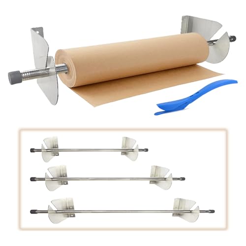 Wall-Mounted Kraft Paper Dispenser with Cutter, Heavy Duty Vinyl Roll Holder