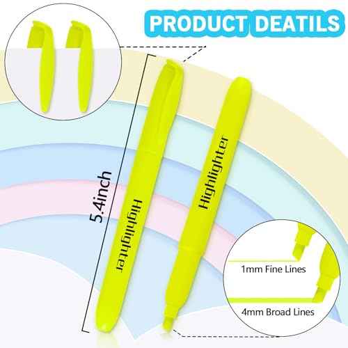 Highlighters Bulk - Quick-Dry No Bleed Markers for Office Classroom School Supplies Adults Kids Teachers Students (Yellow, 30)