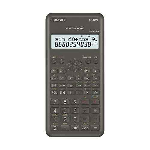 Casio FX-82MS Pocket Scientific Calculator Black Calculator ? Calculator (Pocket, Scientific Calculator, 12 Digits, 2 Lines, Battery/Battery, Black)