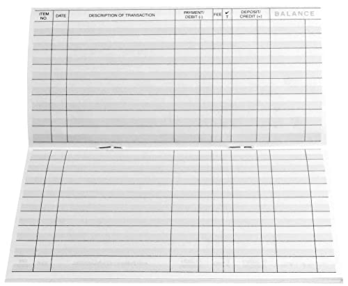 WINGS 28-Page Checkbook Register Set of 10 with 2026–2028 Calendars, Blue Cover