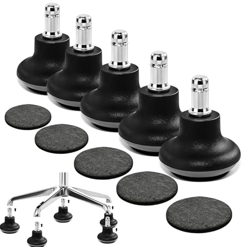 Chair Wheel Stoppers 5-Pack for Office Chairs - Bell Glide Replacement Feet