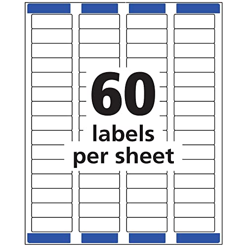 Avery Return Address Labels,Laser & Inkjet Printers,600 Labels,2/3 x 1-3/4,Permanent Adhesive, 5 Packs (18294)