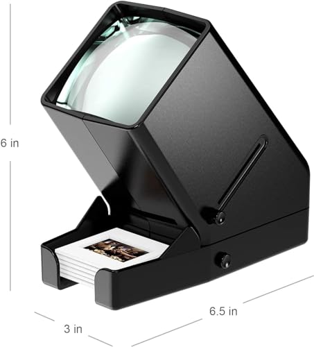 DIGITNOW 35mm Slide and Film Viewer with 3X Magnification, LED Light, USB & Battery Power