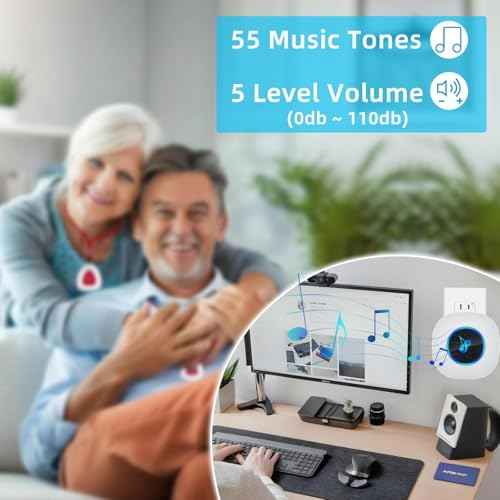 Caregiver Pager, Wireless SOS Call Button for Elderly at Home, Medical Life Alert System for Patients, Disabled, Nurses, 6 Receivers + 6 Buttons
