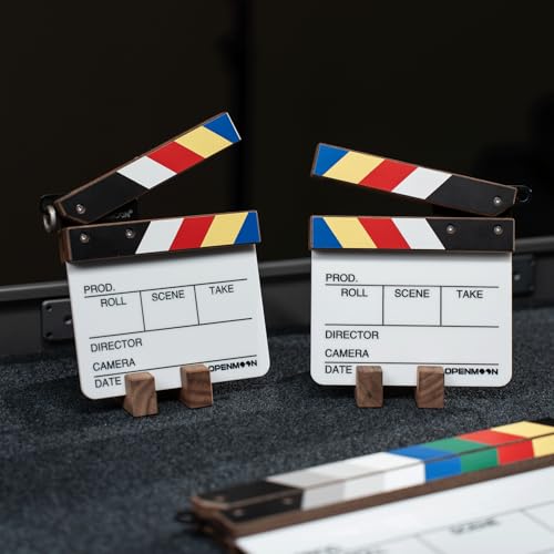 OPENMOON Small Film Clapperboard with Dry-Erase Marker - Scene Cutting Board