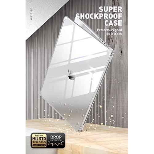 SUPCASE for MacBook Pro 16 Inch Case 2021-2024 Release (Unicorn Beetle Clear), M4/M3/M2/M1 Pro/Max Chip [Anti-Scratch] Slim Cover Accessories for MacBook Pro 16'' with Touch ID, Clear