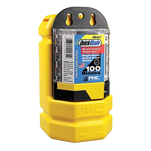 Pacific Handy Cutter Blade Disposal Bank Wall Mount Yellow - Safe Razor Blade Storage