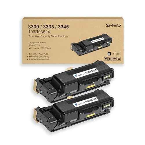 3335 106R03624 Extra High Capacity Toner Cartridge Replacement for Xerox Phaser 3330 3330dni WorkCentre 3335 3335dni 3345 3345dni Laser Printers(15,000 Pages, Black, 2-Pack )