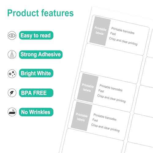 L LIKED 2" x 4" Label Stickers, Printable White 10 per Sheets Total 300 Labels, for Laser/Inkjet Printing - Matte (300 Labels)