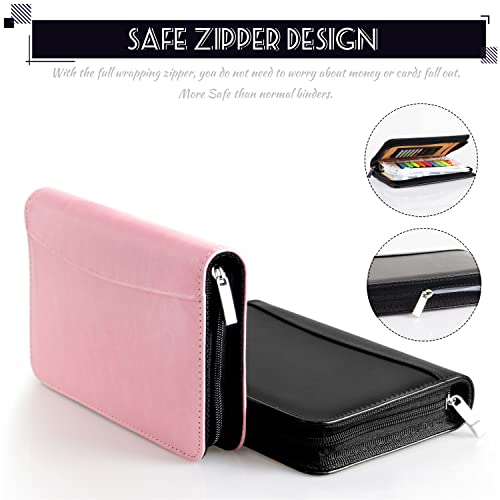 Nefeeko Budget Binder with Zipper Envelopes B - Cash Envelope Organizer for Budgeting