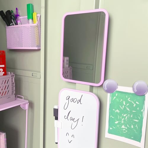 Svartur Purple Locker Accessories Set with Whiteboard Mirror & Pen Holder for School
