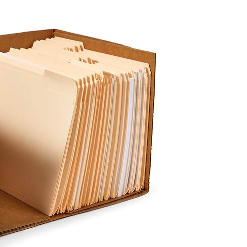 Amazon Basics Collapsible Storage & Filing Boxes - 20 Pack, Letter/Legal Size, Lift-Off Lids