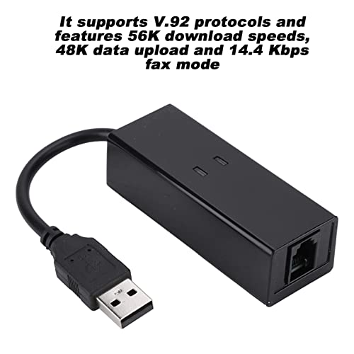 USB 56K External Voice Fax Modem for Fast Internet & Faxing - Easy Setup