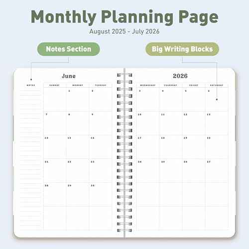 Sweetzer & Orange Academic Planner 2025-2026 ? Student Planner for August 2025 to July 2026 ? Weekly & Monthly Layout ? Sturdy Cover & Stickers ? Checkered Green Design ? 5.5¡± x 8.5¡±
