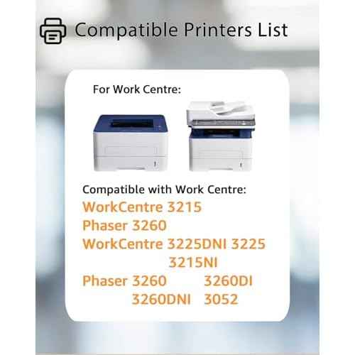 greencycle 106R02777 Toner Cartridge Replacement Compatible for Xerox 3215 106R02777 Black Toner Cartridge WorkCentre 3215 3215NI 3225 3225DNI Phaser 3260 3260DI 3260DNI 3052 Ink Cartridge (2PCS)