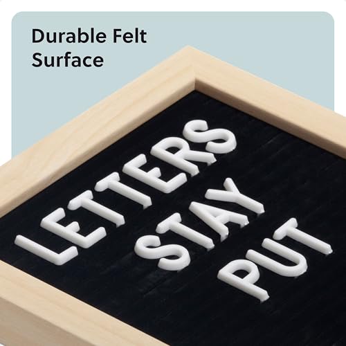 U Brands Small Black Felt Letter Board Sign with Magnet - 6x8 Inches
