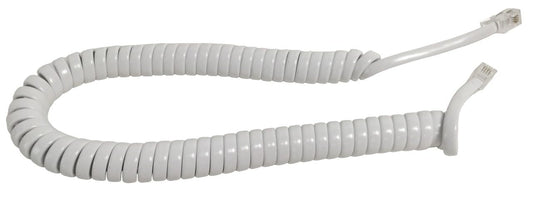 VoIP Lounge 9-Foot Curly Cord - Replacement Handset Receiver for AT&T Phones | Short White Design