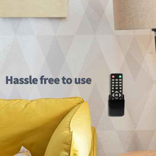 2 PCS Remote Control Holders Wall Mount, Self Adhesive TV Air Conditioner Remote Control Holder, Wall Mount Storage Box Organizer Wall Pen Holder Storage for Home Office School (Black, 2)