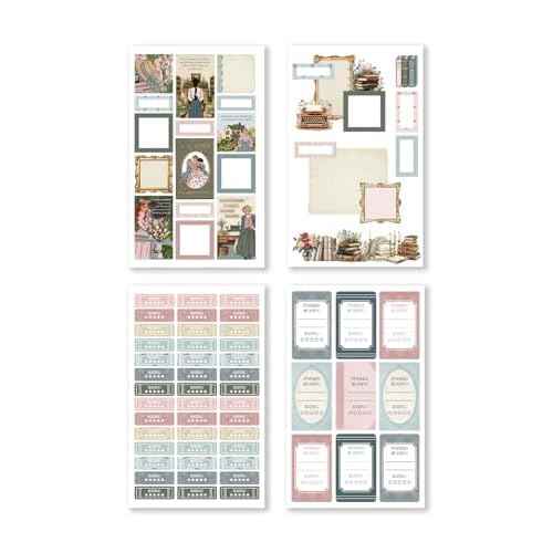 Rongrong Bookworm 5 Sticker Book for Planners, Calendars and Journals ? Premium Quality Hand Drawn Perfect for Book Lovers ? Scrapbook Accessories ? 24 Pages