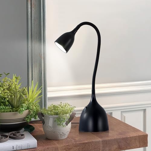EJIAXIN Black LED Desk Lamp - Flexible Gooseneck Reading Office Light