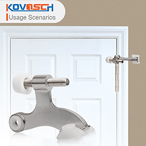 KOVOSCH 2 Pack Satin Nickel Adjustable Heavy Duty Hinge Pin Door Stopper