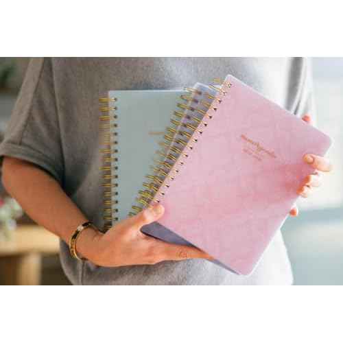 momAgenda Desktop Spiral Planner for Busy Moms with Space to Organize Schedules and Appointments for Up To Four Children- 18 Month Calendar (July 2025-December 2026) (Mint Damask)