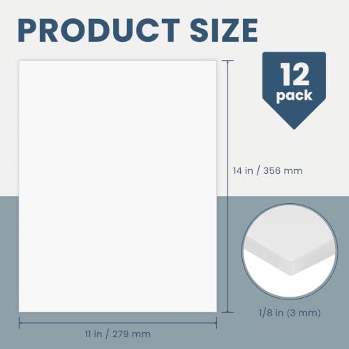 Goefun 12 Pack White Foam Board 11x14 Inch for Art & Craft Projects - Variation: White/11x14