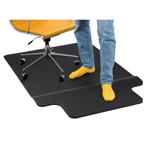 Office Chair Mat with Anti Fatigue Cushioned Foam - 2 in 1 Standing Desk Anti-Fatigue Comfort Mat for Hardwood Floor - Chair Mat for Rolling Chairs with Foot Rest Under Desk - 54¡±x 36¡±