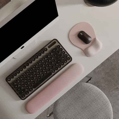 ErgoComfort Gel Wrist Rest Mouse Pad-Ergonomic Office Mousepad with Wrist Support-Non-Slip, Design Desk Accessories Mat for Home&Game Decor (02Pink Serenity)