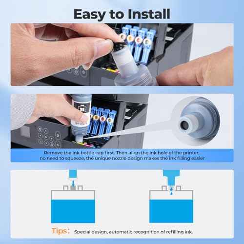 542 Ink Refill Bottles ET-5150 ET-5170 ET-5850 ET-5800 ET-16650 Replacement for 542 Ink Refill Bottles Work with ET-5150 ET-5170 ET-5180 ET-5800 ET-5850 ET-5880 ET-16600 ET-16650 Printer