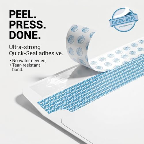 Aimoh #10 Security Mailing Envelopes 100 Count Self Seal for Business & Office