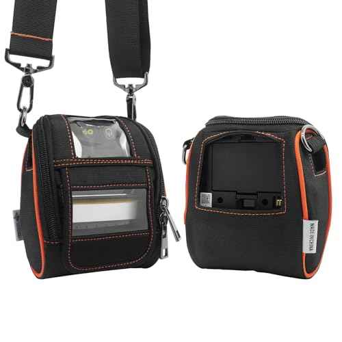 Carrying Case for Zebra ZQ220 ZQ310 ZQ320 - Portable Thermal Label Printer Bag with Shoulder Strap and Belt Clip, Easy Transport and Protection, Convenient Label Access