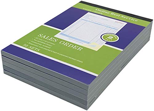 20 Pack Large Sales Order Book 5.5 x 8.5 in Carbonless Duplicate Receipt 2-Part