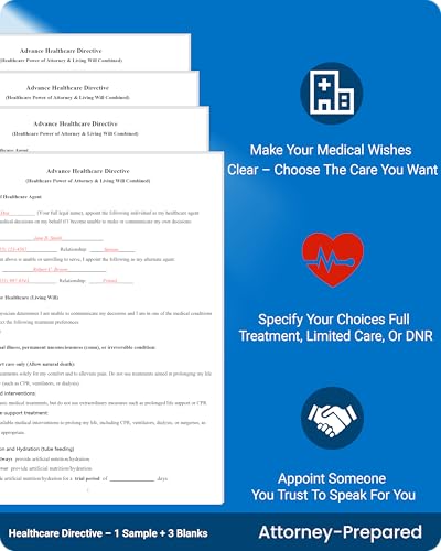 TillBio 4-in-1 Estate Planning Kit: Will, Living Trust & Power of Attorney Templates