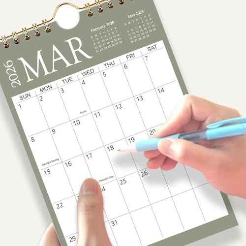 Mini Wall Calendar 2026-2027, 6x9 Inch Mini Calendar, 18 Month Small Calendar from January 2026 to June 2027, Little Notepad Calendar for Desk, Kitchen, RVs, Bulletin Board or Fridge