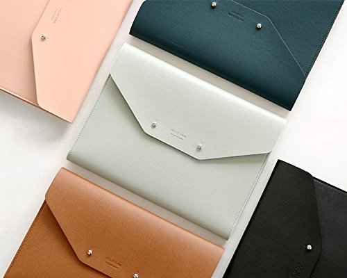 Modern Design PU Leather Padfolio, A5 Size Writing Portfolio Includes Writing Pad, Pen Holder, Card & ID Slots, Extra Pockets, Carry Case Pad Holder, 7”X9” (Brown)