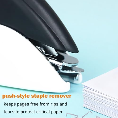 Auterflym Staple Remover & Puller – 2-Pack, Ergonomic, Tear-Free Paper Protection