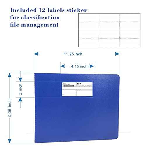 Fiberboard Binder,Sheet Size 8.5 x 11 Inches with Metal Prong Top Fastener with Compressor 2.75 Inch Centers, 2 Inch Capacity for Pressboard Report Cover,12 per Box (Blue))